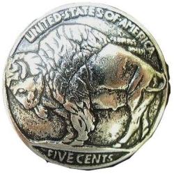 Buffalo Nickel Large Coat Buttons Metal 19mm 3/4'' 6 Piece Set