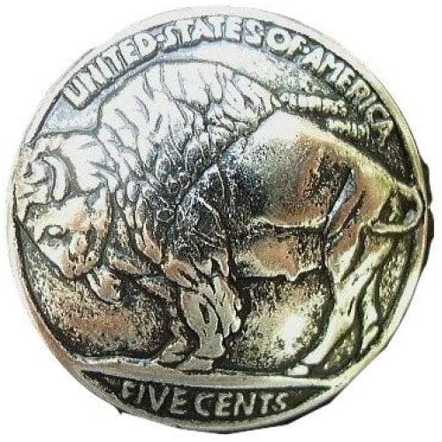 Buffalo Nickel Large Coat Buttons Metal 19mm 3/4'' 6 Piece Set