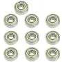 606ZZ 6 x 17 x 6 mm Deep Groove Ball Bearing, 10 Pcs, Double Metal Shielded Miniature Ball Bearings, Fit for Skateboard Bearings, Hand Spinner, Longboard, Roller Skates etc. (Pack of 10)