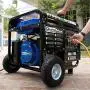DuroMax XP12000EH Generator-12000 Watt Gas or Propane Powered Home Back Up & RV Ready, 50 State Approved Dual Fuel Electric Start Portable Generator, Black and Blue DuroMax XP12000EH Generator-12000 Watt Gas or Propane Powered Home Back Up & RV Ready, 50 State Approved Dual Fuel Electric Start Portable Generator, Black and Blue