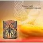 Himalayan Salt Lamp,Natural Wall Light Salt Lamp with 2 Bulbs,Rocks Salt Night Light with Butterfly Metal Basket Gift