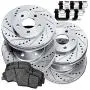 Fit 2004-2010 Toyota Sienna PowerSport Full Kit Brake Rotors Kit+Ceramic Brake Pads Fit 2004-2010 Toyota Sienna PowerSport Full Kit Brake Rotors Kit+Ceramic Brake Pads