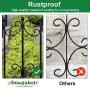 Amagabeli Rustproof Garden Fencing 24inx10ft Decorative Metal Fence Outdoor Folding Landscape Wire Patio Fences Flower Bed Animal Dogs Barrier Border Edge Section Black Decor Picket Panels Fences FC01