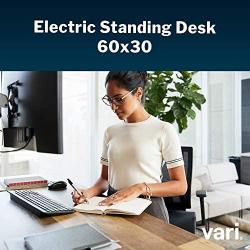 Vari Electric Standing Desk 60'' x 30'' - Dual Motor Sit to Stand Desk - Push Button Memory Settings - Solid Top with 3-Stage Adjustable Steel Legs - Work or Home Office Desk