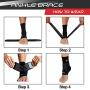 Sleeve Stars Ankle Brace Plantar Fasciitis and Ankle Support, Ankle Compression Sleeve for Achilles & Tendonitis, Foot Brace for Sprain and Heel Pain Relief, Black Ankle Brace for Women & Men (Single)