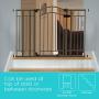 Summer Multi-Use Decorative Extra Tall Walk-Thru Baby Gate, Metal, Bronze Finish – 36” Tall, Fits Openings up to 28.5” to 48” Wide, Baby and Pet Gate for Doorways and Stairways