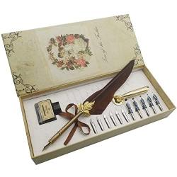 AIVN Feather Quill Pen, Calligraphy Set with 12 Nibs