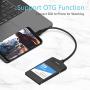 Unitek USB C Hard Drive Adapter, USB Type-C 3.1 to SATA III Hard Drive Converter Cable for 2.5 inch SATA HDD/SSD Hard Disk and Solid State Drives, Support UASP