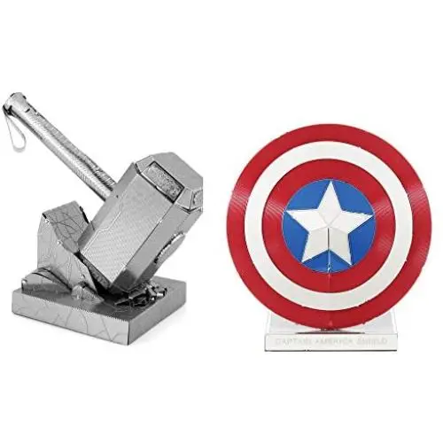 Fascinations Metal Earth 3D Model Kits Marvel Avengers Set of 2 Captain Americas Shield & Thors Hammer (Mjolnir) Fascinations Metal Earth 3D Model Kits Marvel Avengers Set of 2 Captain Americas Shield & Thors Hammer (Mjolnir)
