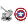 Fascinations Metal Earth 3D Model Kits Marvel Avengers Set of 2 Captain Americas Shield & Thors Hammer (Mjolnir)
