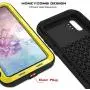 Galaxy Note 10 Plus Case,Bpowe Super Shockproof Silicone Aluminum Metal Armor Tank Heavy Duty Sturdy Protector Cover Hard Case for Samsung Galaxy Note 10 Plus/Galaxy Note 10+ 5G 6.8'' 2019 (Yellow)