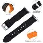 Apple Watch Band Silicone Compatible Apple Watch 38mm 40mm 42mm 44mm, Fullmosa Rainbow Soft Rubber iWatch Band for Apple Watch SE/6/5/4/3/2/1, Black Top/ Pumpkin Orange Bottom 40mm 38mm Apple Watch Band Silicone Compatible Apple Watch 38mm 40mm 42mm 44mm, Fullmosa Rainbow Soft Rubber iWatch Band for Apple Watch SE/6/5/4/3/2/1, Black Top/ Pumpkin Orange Bottom 40mm 38mm