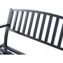 Outsunny 50'' Outdoor Patio Swing Glider Bench Chair - Black