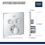 Grohe 29141000 Grohtherm SmartControl Thermostatic Trim, Starlight Chrome