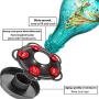 LUJII Hummingbird Feeder, Hand Blown Glass Hummingbird Feeder, Never Fade, 36 Fluid Ounces, 5 Feeding Metal Stations, More Biger, Garden Backyard Decorative, Containing Ant Moat (Blue)