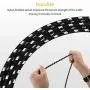Donner Guitar Cable 20 ft Premium Electric Instrument Bass Cable AMP Cord 1/4 Straight Black White Donner Guitar Cable 20 ft Premium Electric Instrument Bass Cable AMP Cord 1/4 Straight Black White