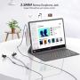 USB C Hub for iPad Pro 12.9'' 2020 ,iPad Air 4,6-in-1 Adapter for iPad Pro 11'' 2018 with 4K HDMI,3.5mm Headphone Jack with Volume Control,USB C PD Charging&Data,USB C Earphone Jack,USB 3.0