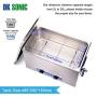 Commercial Ultrasonic Cleaner - DK SONIC Sonic Cleaner with Heater and Basket for Metal Parts,Carburetor,Fuel Injector,Brass,Auto Parts,Engine Parts,Motor Repair Tools,etc (22L, H)