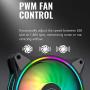 3-in-1 Cooler Master MasterFan MF120 Halo Duo-Ring Addressable RGB Lighting 120mm with Independently-Controlled LEDs, Absorbing Rubber Pads, PWM Static Pressure for Computer Case & Liquid Radiator