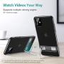 ESR Metal Kickstand Designed for iPhone 11 Case, [Vertical and Horizontal Stand] [Reinforced Drop Protection] Flexible TPU Soft Back for iPhone 11 (2019 Release), Transparent Black