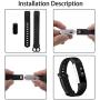 Replacement Bands Compatibe Fitbit Alta HR and Alta Band with Metal Clasp, KOMEI Silicone Accessory Replacement Bands with Clasp for Fitbit Alta HR and alta racelet Sport (Large 10pcs)