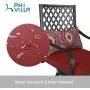 PHI VILLA Outdoor Swivel Bar Stool Set of 2 Counter Height Patio Metal Dining Chairs All-Weather Patio Furniture Chair Set with Cushion & Pillow for Bistro Lawn Yard Garden PHI VILLA Outdoor Swivel Bar Stool Set of 2 Counter Height Patio Metal Dining Chairs All-Weather Patio Furniture Chair Set with Cushion & Pillow for Bistro Lawn Yard Garden