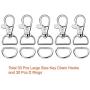 Paxcoo 60Pcs Key Chain Hooks with D Rings for Lanyard and Sewing Projects