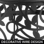 mDesign Metal Freestanding Toilet Paper Roll Holder Stand and Dispenser with Storage for 3 Rolls of Reserve Toilet Tissue - for Bathroom Storage Organizing - Holds Mega Rolls, Floral Pattern - Black