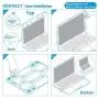 IBENZER Hexpact MacBook Pro 13 Inch Case 2016-2019 Release A2159 A1989 A1706 A1708, Heavy Duty Protective Hard Case Shell Cover for MacBook Pro 13 inch with/Without Touch Bar, Clear, HT13CL A IBENZER Hexpact MacBook Pro 13 Inch Case 2016-2019 Release A2159 A1989 A1706 A1708, Heavy Duty Protective Hard Case Shell Cover for MacBook Pro 13 inch with/Without Touch Bar, Clear, HT13CL A