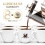 Cafe Du Chateau French Press Coffee Maker (34 oz) - 4 Level Filtration System - Heat Resistant Borosilicate Glass, Stainless Steel