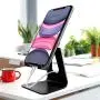 Adjustable Cell Phone Stand, CreaDream Phone Stand, Cradle, Dock, Holder, Aluminum Desktop Stand Compatible with Phone Xs Max Xr 8 7 6 6s Plus SE Charging, Accessories Desk,All Mobile Phones-Black