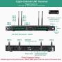 Wireless Microphone System, Phenyx Pro 8-Channel UHF Cordless Mic Set with Eight Handheld Mics, Fixed Frequency, All Metal Build, Long Range 260ft, Ideal for Karaoke,Church,Events (PTU-4000A)