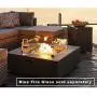 COSIEST 2-Piece Outdoor Propane Firepit Table Set, Gray Faux Stone 35 inches Square Fire Table w 50,000 BTU Stainless Steel Burner, Wind Guard, w Metal Lid 20 Gallon Hideway Tank for Garden, Porch COSIEST 2-Piece Outdoor Propane Firepit Table Set, Gray Faux Stone 35 inches Square Fire Table w 50,000 BTU Stainless Steel Burner, Wind Guard, w Metal Lid 20 Gallon Hideway Tank for Garden, Porch