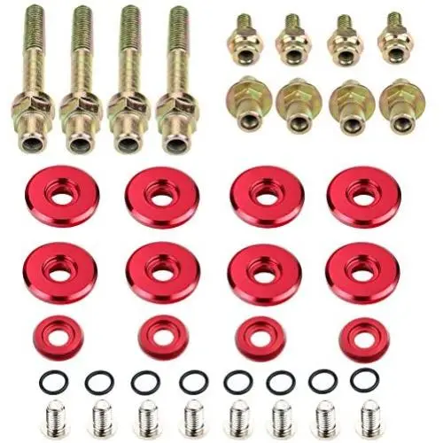 Dewhel B-SERIES B16 B17 B18 VTEC LOW-PROFILE SLIM VALVE COVER HARDWARE WASHER BOLT Color Red