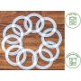 Platinum Silicone Sealing Rings Gaskets for Leak Proof Mason Jar Lids (10 Pack, Regular Mouth)