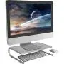 WALI Monitor Stand Riser for Computer, Laptop, Printer, Notebook and All Flat Screen Display with Vented Metal Platform and 4 inches Height Underneath Storage (STT001S), Silver WALI Monitor Stand Riser for Computer, Laptop, Printer, Notebook and All Flat Screen Display with Vented Metal Platform and 4 inches Height Underneath Storage (STT001S), Silver