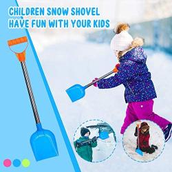 WDNM 18-Inch Kids Snow Shovel, Dune Spoons Beach Diggers, Portable Plastic Snow Shovel for Kids Age 3 to 12, Safer Than Metal Snow Shovels (Blue)