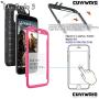 COVRWARE Iron Tank case Compatible with LG Stylo 3 / Stylo 3 Plus with Built-in Screen Protector Heavy Duty Full-Body Rugged Holster Armor Cover Brushed Metal Texture Design Belt Clip Kickstand, Pink