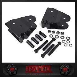 Heavy Metal Suspensions - Fits 2005-2018 Ford F250 and F350 (4WD) 2'' - 4'' Radius Arm Drop Brackets High Strength Carbon Steel Kit