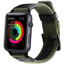 Maxjoy Compatible with Apple Watch Band, 38mm 40mm Nylon Strap Replacement Bands with Metal Clasp Compatible with Apple iWatch SE Series 6 5 4 3 2 1 Sport & Edition, Army Green