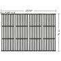Music City Metals 66024 - Set of 4 - Gloss Cast Iron Cooking Grid Replacement for Gas Grills by Broil-Mate, Broil King, Huntington and Sterling