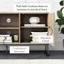 Nathan James Dylan Media Console Cabinet or TV Stand with Doors for Hidden Storage in a Natural Reclaimed Herringbone Wood Pattern and Metal, Oak/Matte Black Nathan James Dylan Media Console Cabinet or TV Stand with Doors for Hidden Storage in a Natural Reclaimed Herringbone Wood Pattern and Metal, Oak/Matte Black