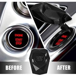 X AUTOHAUX Black Universal Engine Button Knob Push Button Switch Cover Metal Alloy Protective Cover