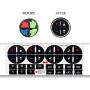 TraderPlus 3 Pack Replacement AC Dash Button Sticker Repair Kit Fit