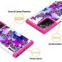 Yerebel Galaxy Note 20 Ultra Case 6.9 Inch/Galaxy Note 20 Ultra 5G Cute Case for Girls, Shockproof Defender Heavy Duty Phone Cover Cases for Samsung Galaxy Note 20 Ultra (Butterfly)