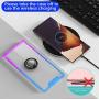 ANSIWEE Galaxy Note 20 Ultra 6.9 Inch Case, Metal Ring Kickstand Work with Magnetic Car Mount Cover Reinforced Drop Protector Clear Hard Back Cases for Samsung Galaxy Note 20 Ultra (Purple Blue)