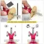 Newkiton Wheel Marking Gauge Multi with Dual Function, 1 Bearing Wheel Cutter For Soft Wood, 1 Locked Wheel Cutter For Hard Wood, 1 Metal Pin, 10 Woodworking Pencils, 1 Screwdriver Included