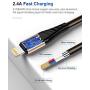 Short iPhone Charger Cable 1ft, CyvenSmart 3Pack 1 Foot Lightning Cables, Nylon Braided Data Sync 1 Feet iPhone USB Charging Cable Cord for iPhone 11 Case/11 Pro / 11 Pro Max/XS/XS Max/XR/X / 8,Gold