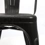 Furmax Metal Dining Chair Indoor-Outdoor Use Stackable Classic Trattoria Chair Chic Dining Bistro Cafe Side Metal Chairs Set of 4 (Black)