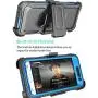 Tinysaturn Galaxy Luna Case, Galaxy Amp 2 Case, Galaxy Express 3 Case,J1 2016 Case, (TM) [Yvenus Series] [Blue] Shock Absorbing Holster Belt Clip [Built-in Screen] Cover for Samsung Galaxy J1 2016
